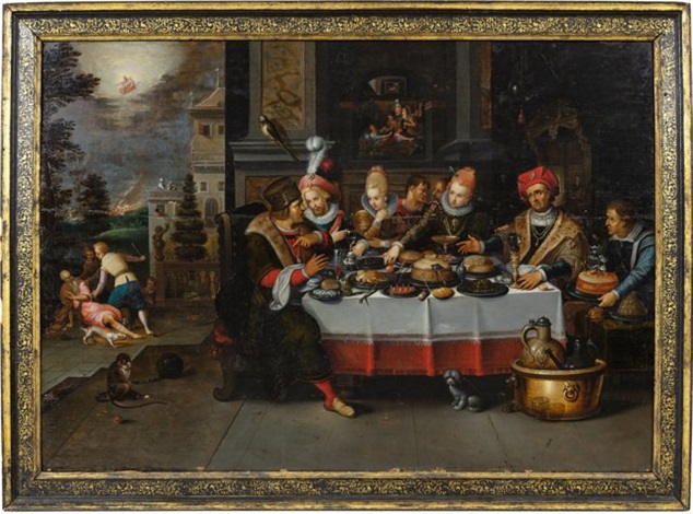 The rich man and Lazarus Lazare et le mauvais riche by Gaspar van den
